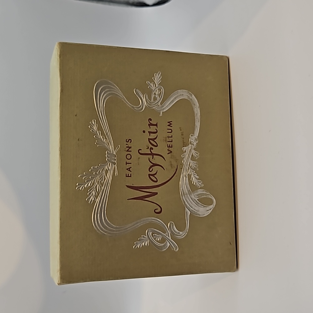 Vintage Eatons Mayfair Vellum stationary box
